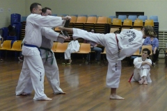 Black Belt Grading Side kick break LH